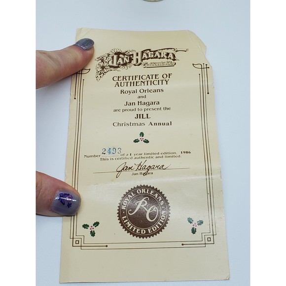 Jan Hagara Collection Porcelain Ornaments Set Carol Jill Jessica Lot of 3 - Picture 5 of 16